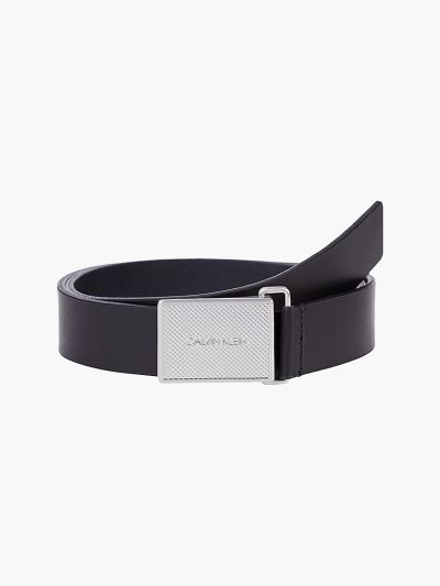 Calvin Klein Táskák & Kiegészítők HU879642 | Calvin Klein Bőr Plaque Buckle Férfi Öv Fekete